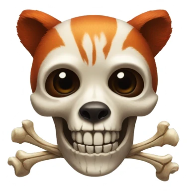 red panda skeleton skull bones sticker