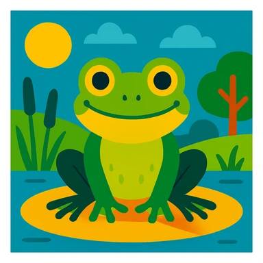 Frog sticker