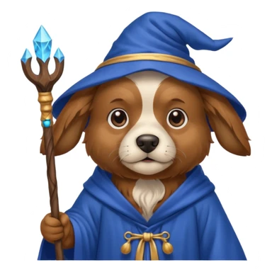 Dog wizard sticker