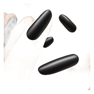 Gothic fingernail polish black hands sticker