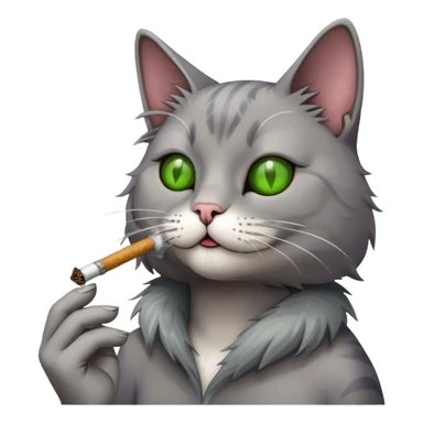 Cat smoking Marijuana sticker