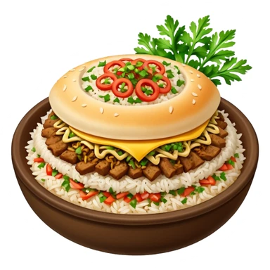 rice topped with döner sticker