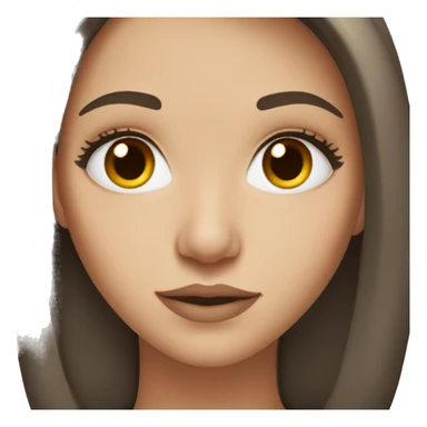 Brunette white girl with brown eyes sticker