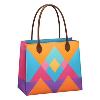 aesthetic shopping bag with pattern sticker