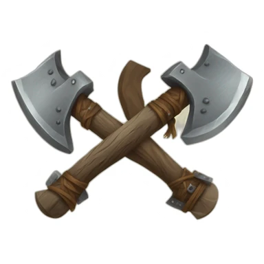 Crossed axes viking  sticker