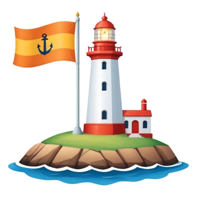 flag for the state of Goa in India - blue background with white lighthouse in it  sticker