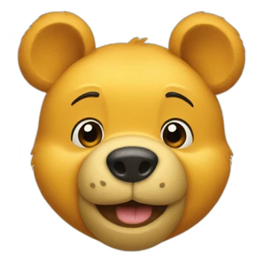 Pooh bear head sticker
