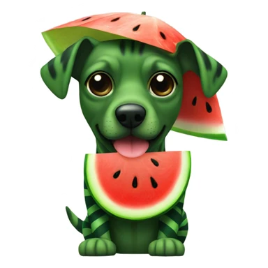 Watermelon dog sticker