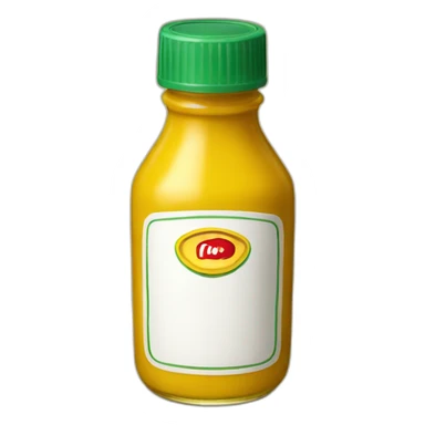 Bottle of mustard sticker