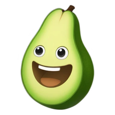 happy avocado sticker