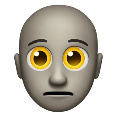 Normal yellow face emoji with a side eye sticker