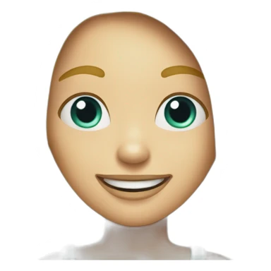 Alien fille blonde rire sticker