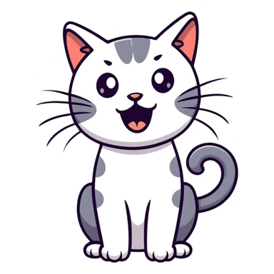 surprised shocked cat meme sticker