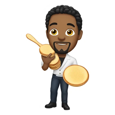 Singer Prince holding pancakes  sticker
