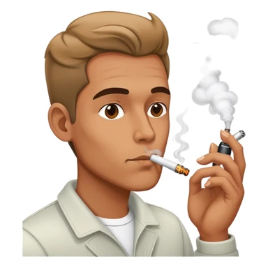 guy smoking vape sticker