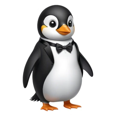 Penguin with tuxedo sticker