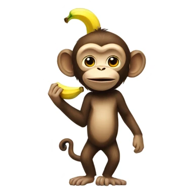 Monkey with a banana  sticker