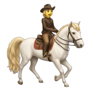 a cat riding a horse sticker