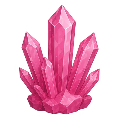 pink crystal, digital illustration sticker