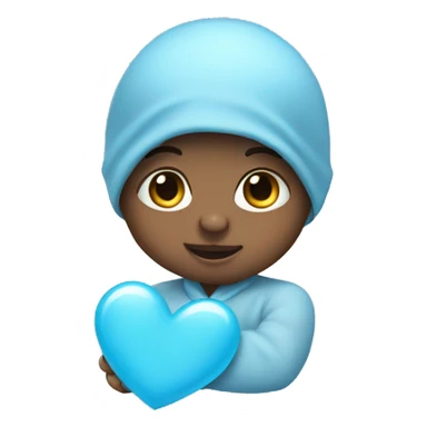 Baby blue heart  sticker