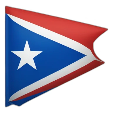 cuba triangular flag with star sticker