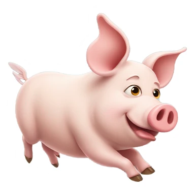 A pig flying sticker