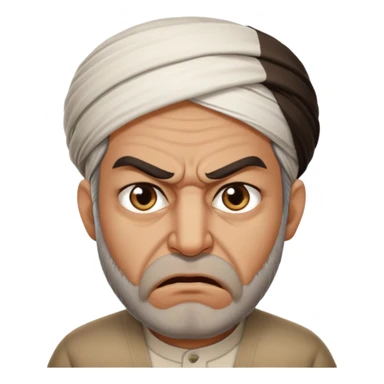 
angry Iranian man face sticker