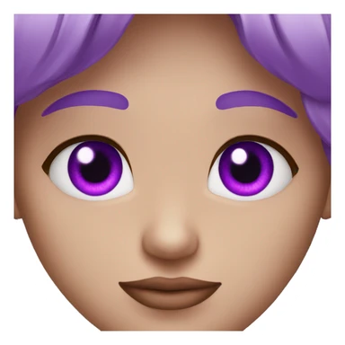 purple heart eyes sticker