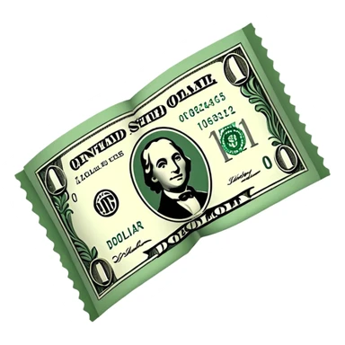 Single dollar bill sticker