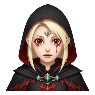 Blood elf deathKight glowing red eyes all clocked in darkness  sticker