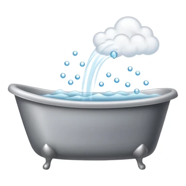 Bathtub with leaves for bubbles and smoke  sticker