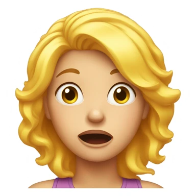 shocked mom with yellow hair sticker