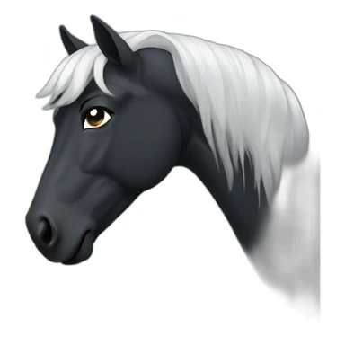 Dark poney breathing sticker