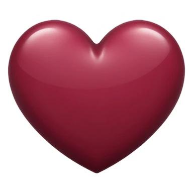 Burgundy heart sticker