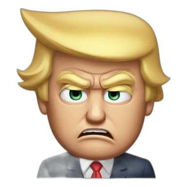 President donald trump very angry sticker