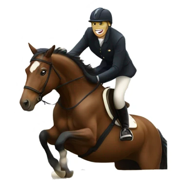 a horse jumping sticker