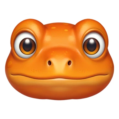 Orange frog head sticker