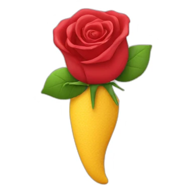 Smiley avec une rose dans la bouche sticker