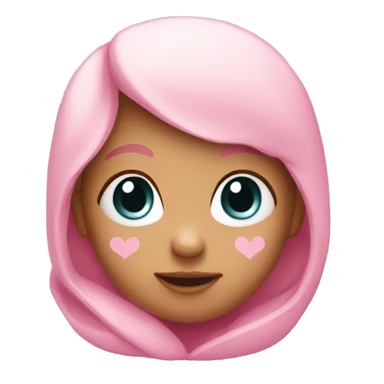 A baby pink heart sticker