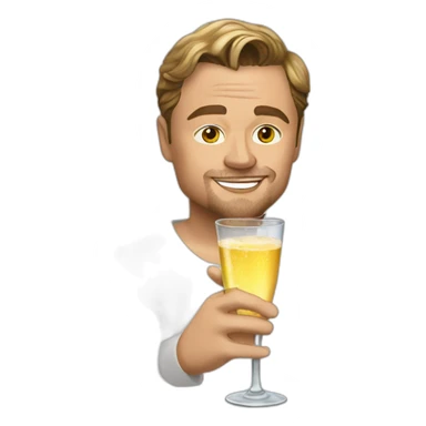 Dicaprio drink champagne sticker