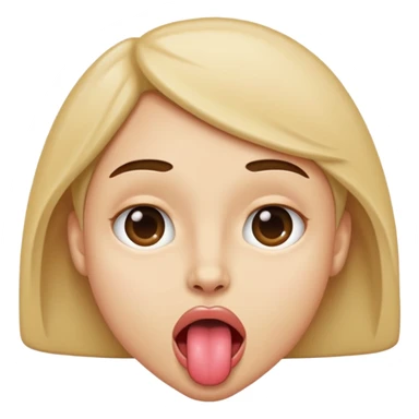 Emoji of a face with tongue out and eyes rolled back to the head. sticker