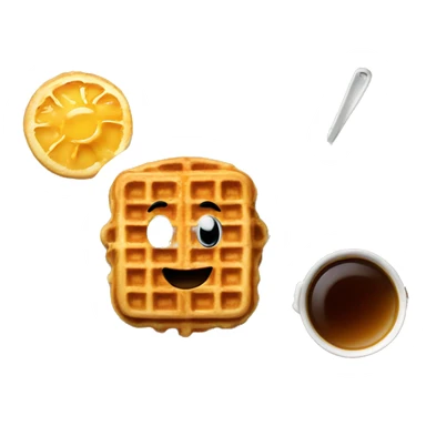 Waffles with syrup  sticker