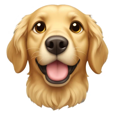 A golden retriever with very dark brown eyes sticker