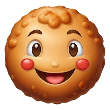 Laughing meatball sticker