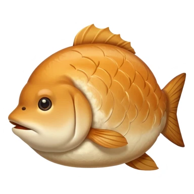 delicous fish-shaped bun like simple emoji for using app  sticker