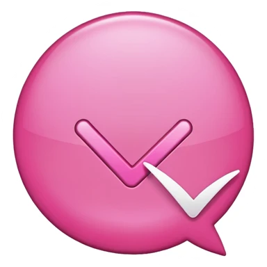 check mark pink sticker