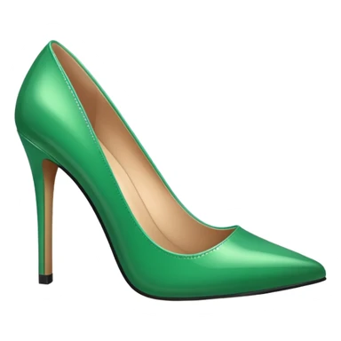 super realistic green heels sticker