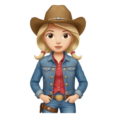 menina com estilo de cowboy sticker