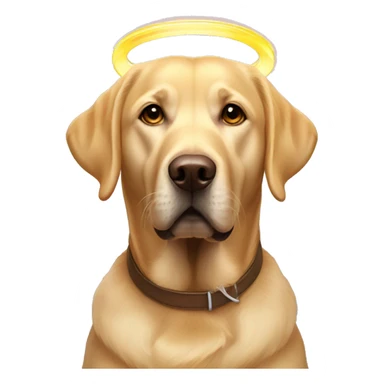 Golden lab with halo over head sticker