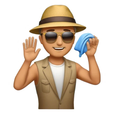 man washing windows sticker